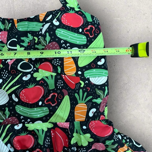 Eva rose vegetable print halter dress - Picture 5 of 7